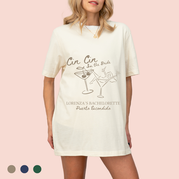 Playera oversize personalizada "cin cin"