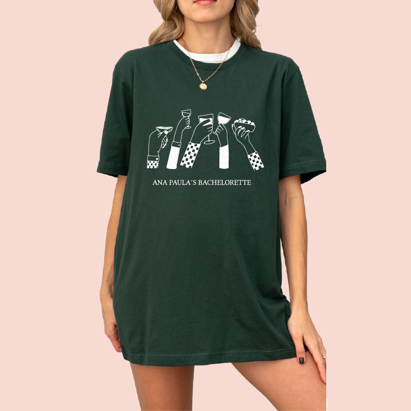 Playera oversize personalizada "Drinks"