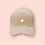 Gorra beige/nude "estrella"