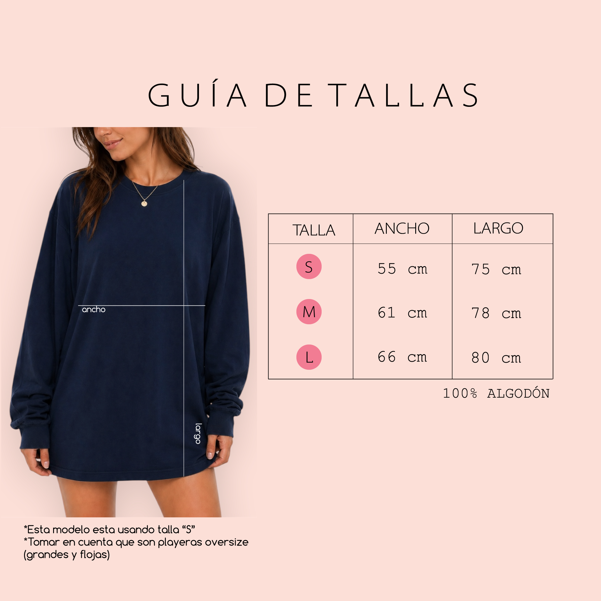 Playera manga larga oversize personalizada "the bach club"