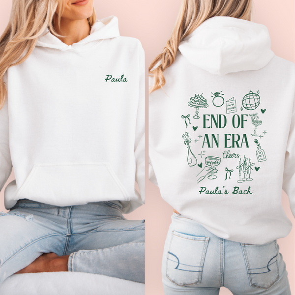 Sudadera blanca personalizada "end of an era"
