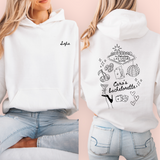 Sudadera blanca personalizada "vegas"