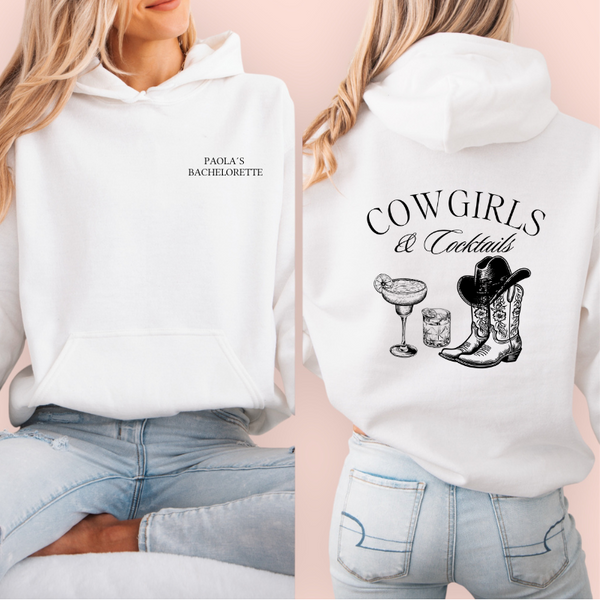 Sudadera blanca personalizada "cowgirls"