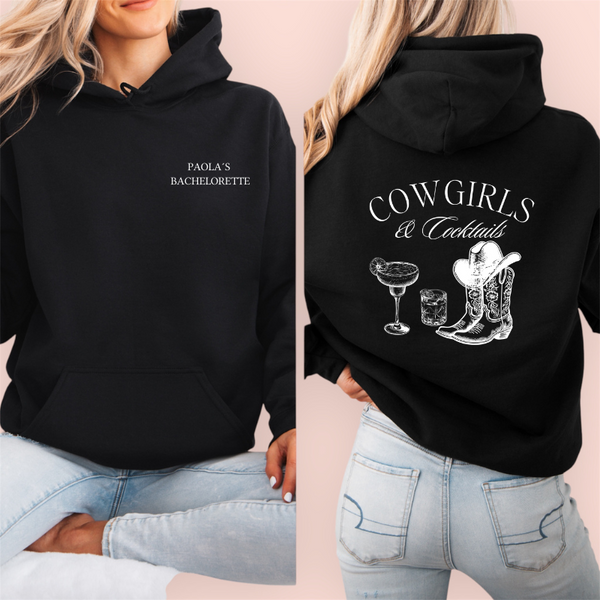 Sudadera negra personalizada "cowgirls"