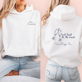 Sudadera blanca personalizada "last toast on the coast"