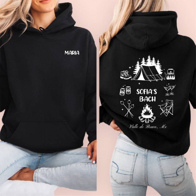 Sudadera negra personalizada "camp bach"