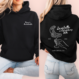 Sudadera negra personalizada "seashells and wedding bells"