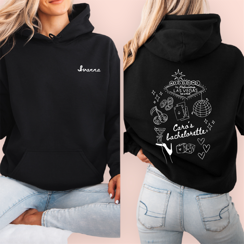 Sudadera negra personalizada "vegas"