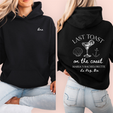 Sudadera negra personalizada "last toast on the coast"