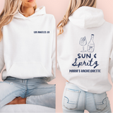 Sudadera blanca personalizada "sun & spritz"