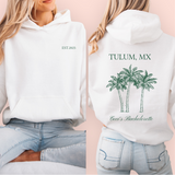 Sudadera blanca personalizada "palmtrees"