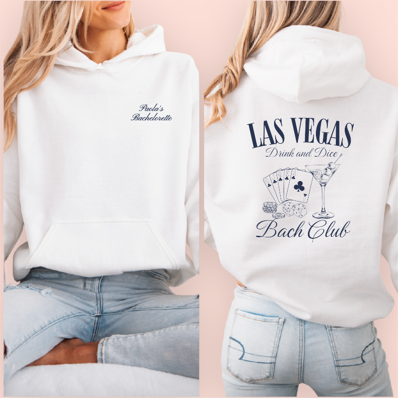 Sudadera blanca personalizada "las vegas"