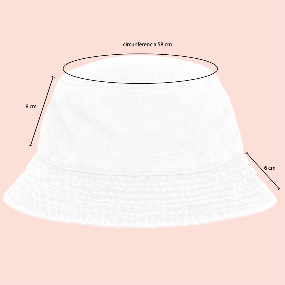 Bucket hat blanco deslavado personalizado