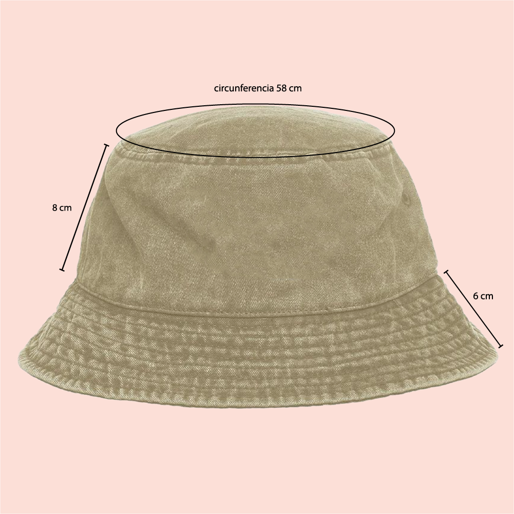 Bucket hat verde deslavado personalizado