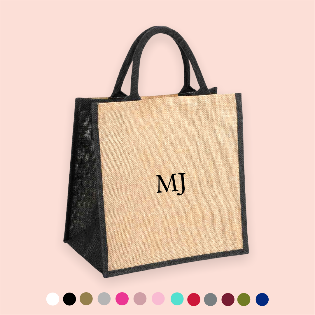 Bolsa yute personalizada con iniciales