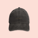 Gorra negra deslavada "ocean waves"