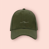 Gorra verde-militar "ocean waves"