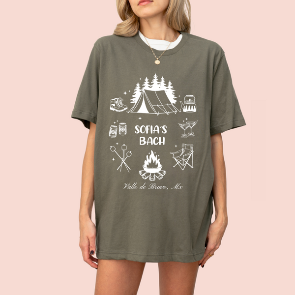 Playera oversize personalizada "camp bach"