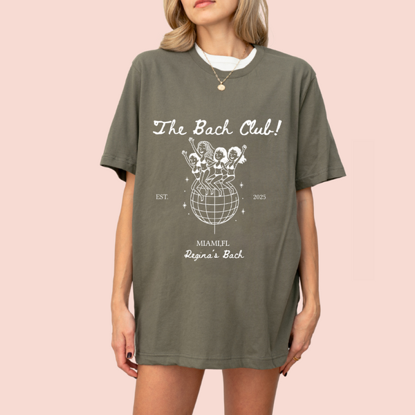 Playera oversize personalizada "the bach club"