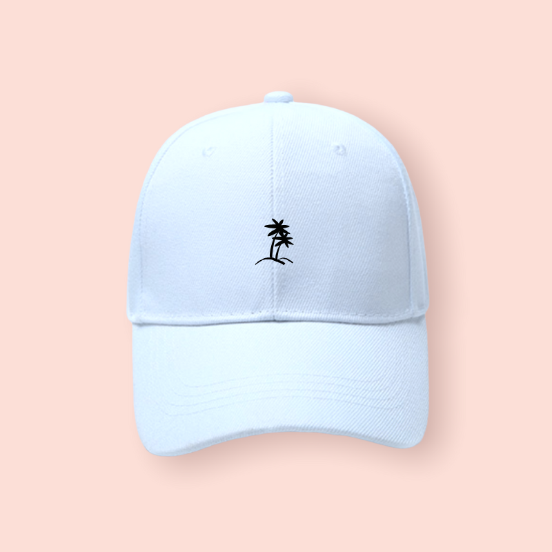 Gorra blanca "palmtrees"