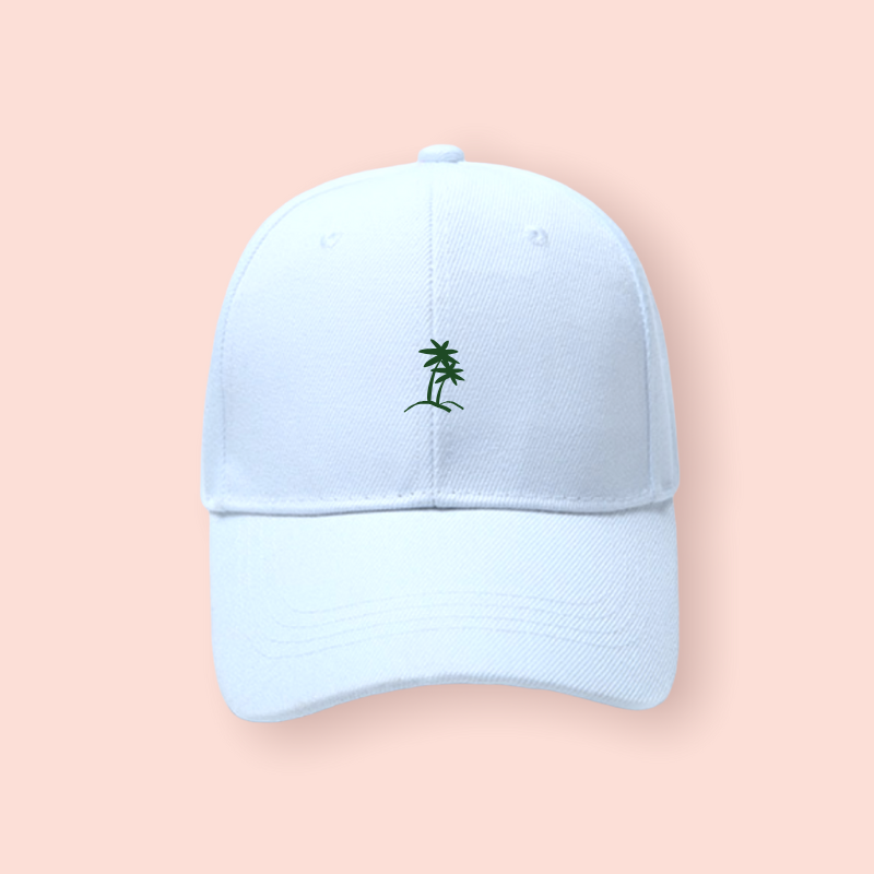 Gorra blanca "palmtrees"