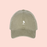 Gorra verde-olivo deslavada  "palmtrees"