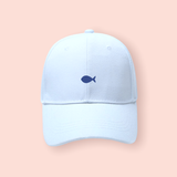 Gorra blanca "pez"