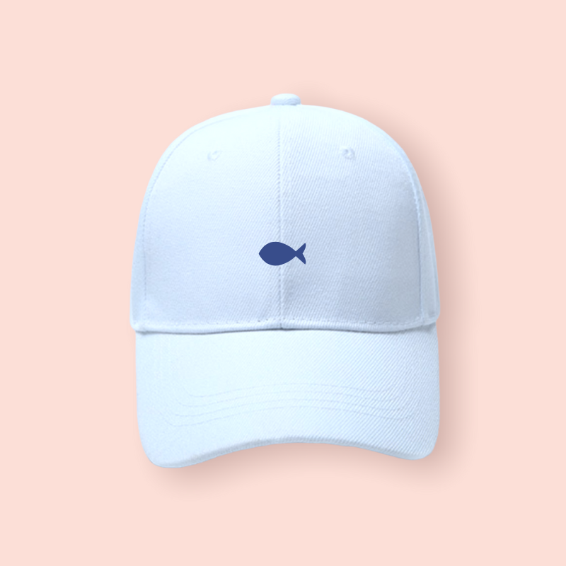 Gorra blanca "pez"