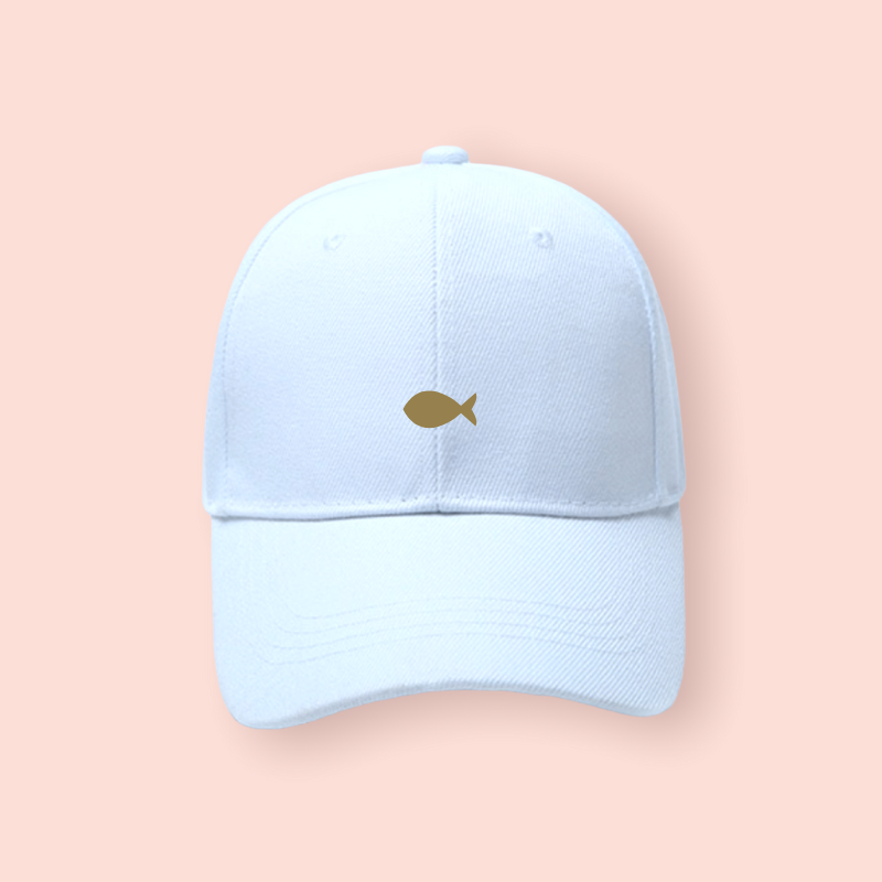Gorra blanca "pez"