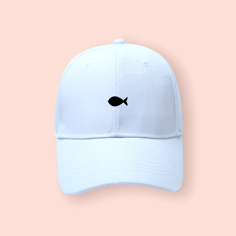 Gorra blanca "pez"