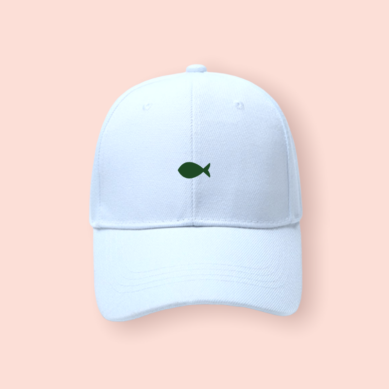 Gorra blanca "pez"