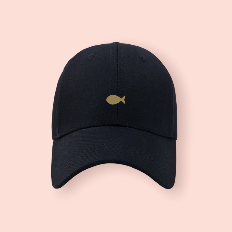 Gorra negra "pez"