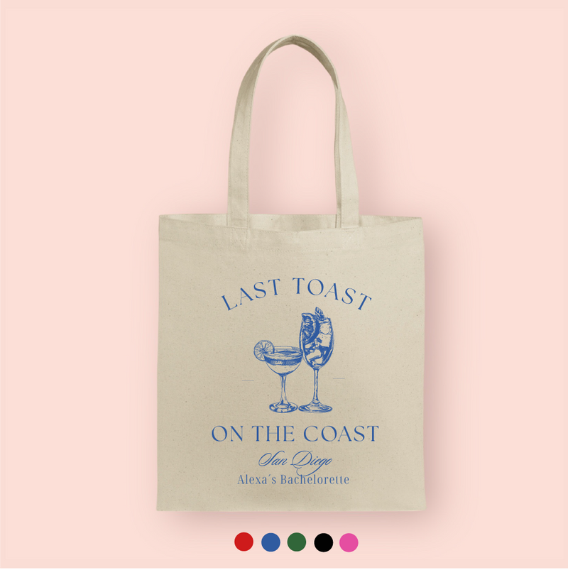 Tote bag "Last Toast on the Coast" personalizada