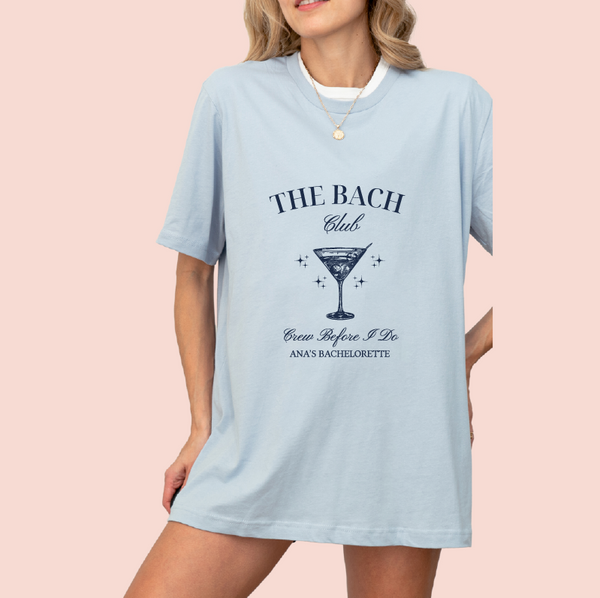 Playera oversize personalizada "the bach club"