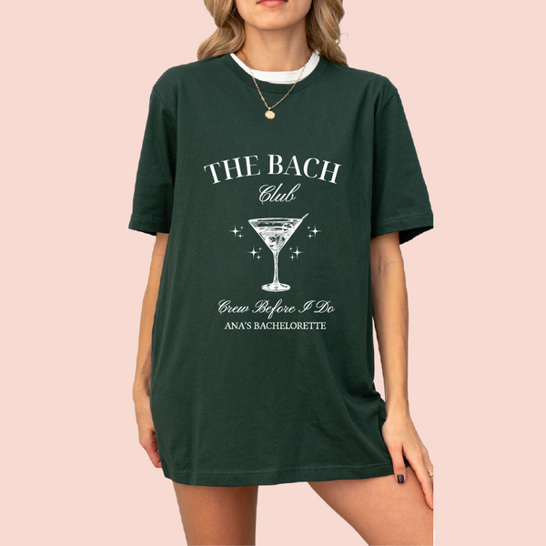 Playera oversize personalizada "the bach club"