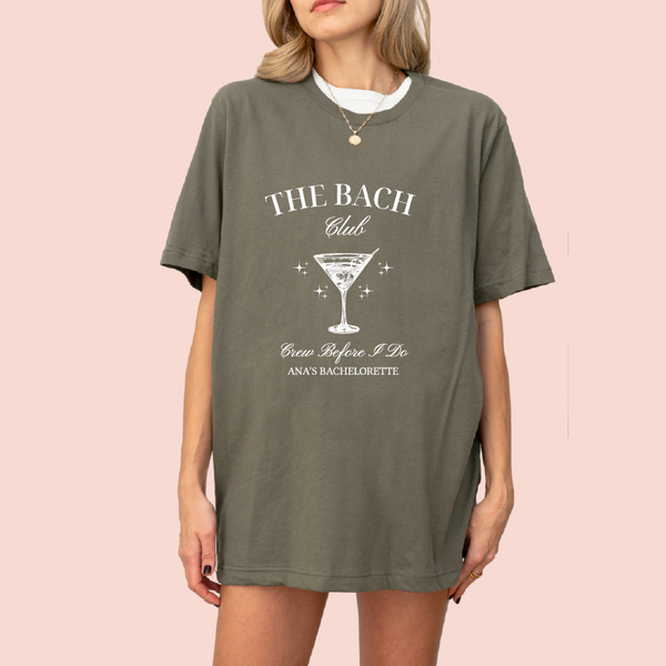 Playera oversize personalizada "the bach club"