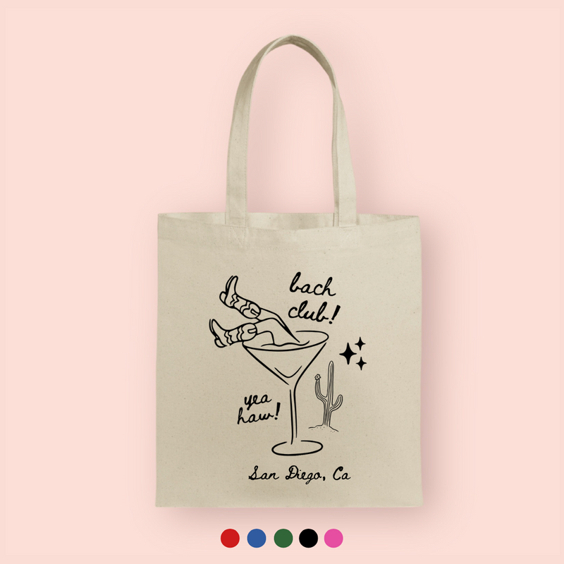 Tote bag "bach club yeahaw" personalizada