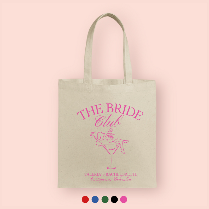 Tote bag "the bride club" personalizada
