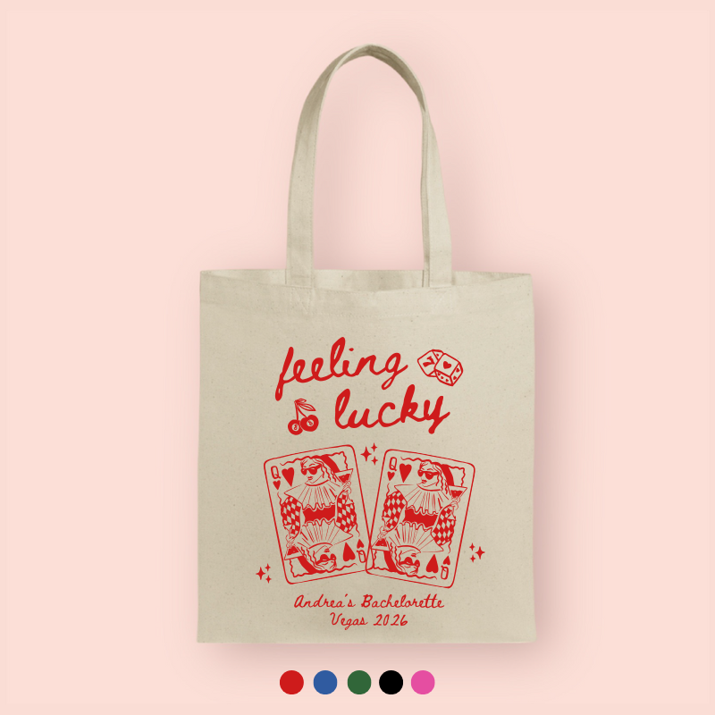 Tote bag "feeling lucky" personalizada
