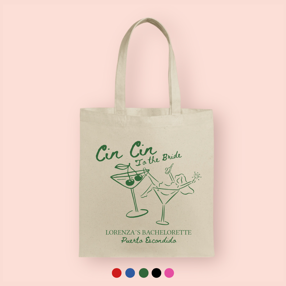 Tote bag "cin cin to the bride" personalizada