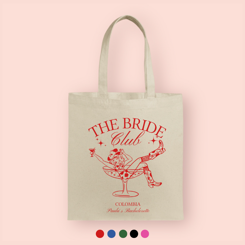 Tote bag "the bride club" personalizada