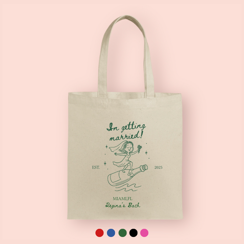 Tote bag "Im getting married" personalizada