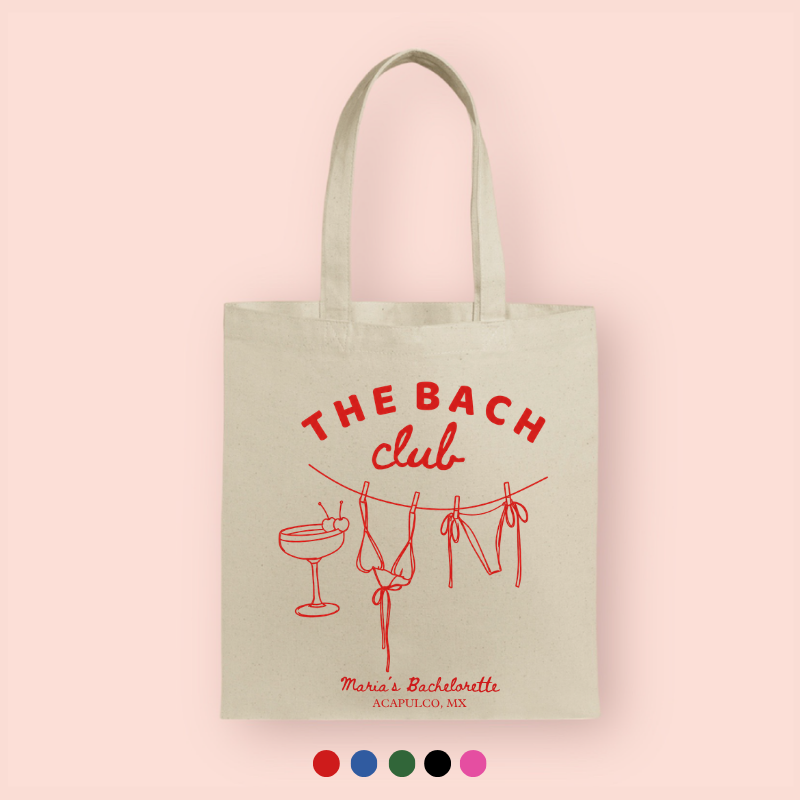 Tote bag "the bach club" personalizada