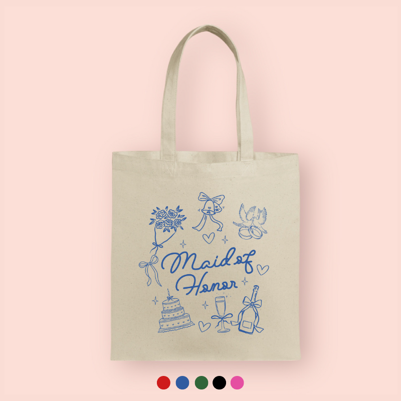 Tote bag "maid of honor" personalizada