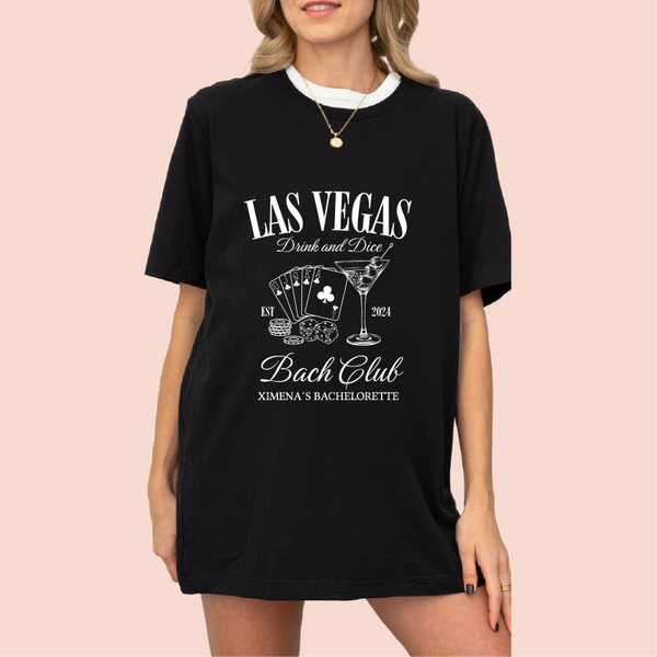 Playera oversize personalizada "Las Vegas"