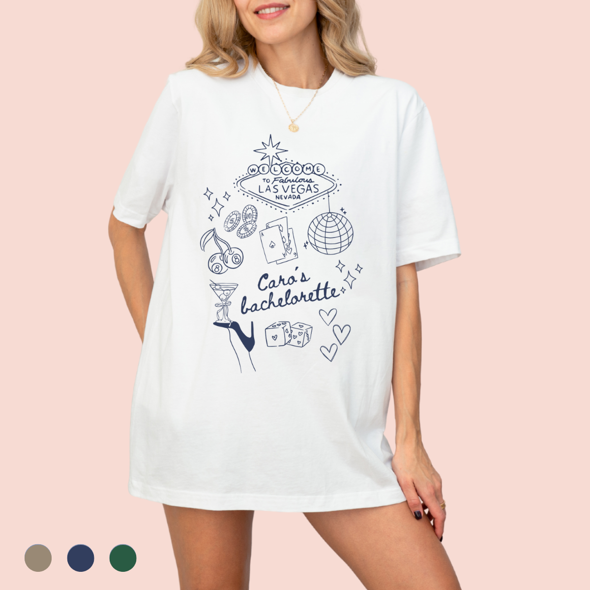 Playera oversize personalizada "Vegas"