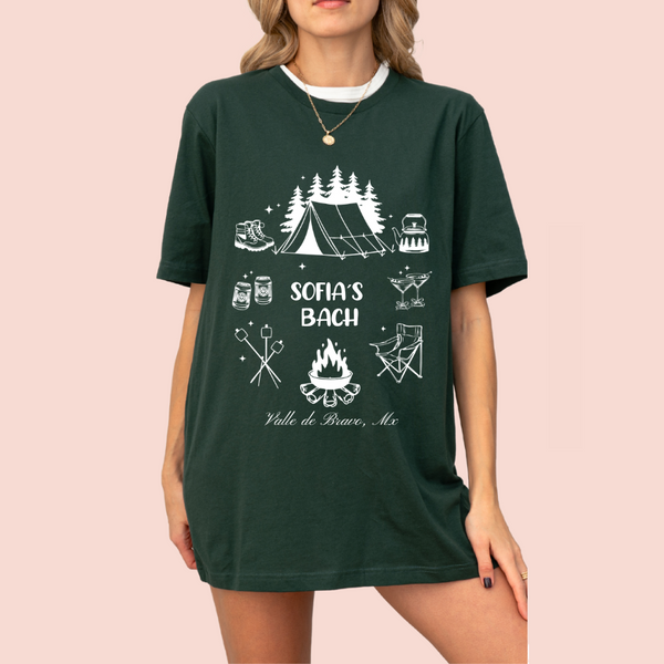 Playera oversize personalizada "camp bach"