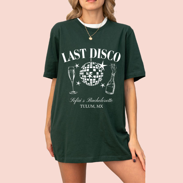 Playera oversize personalizada "last disco"