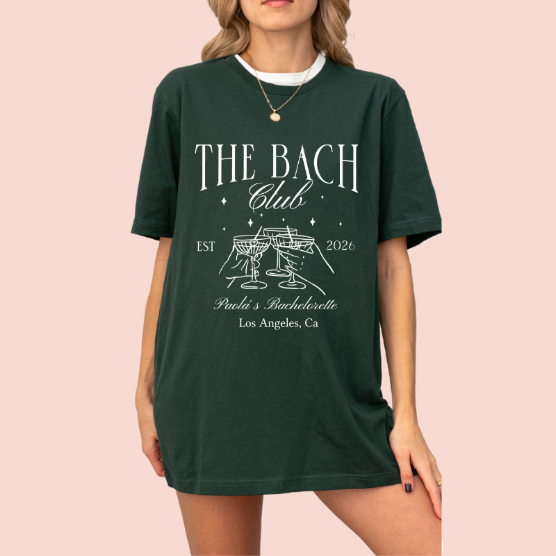 Playera oversize personalizada "The Bach Club"