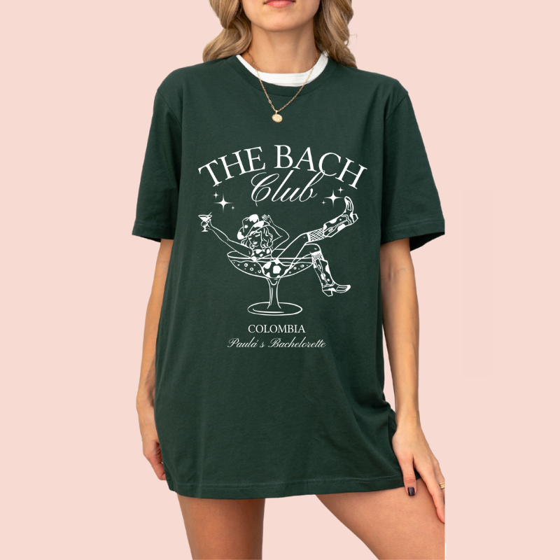 Playera oversize personalizada "the bach club"